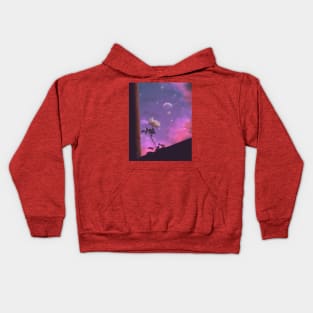 Rose And Moon Landscape Kids Hoodie